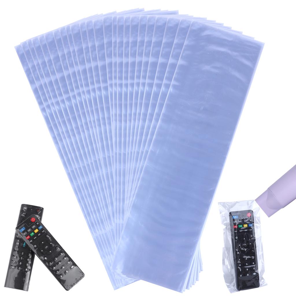 100Pcs Shrink Wrap Bags For Remote Control Pvc Heat Shrink Wrap Bags Transparent Heat-Resistant Ductile High Shrinkage Packaging