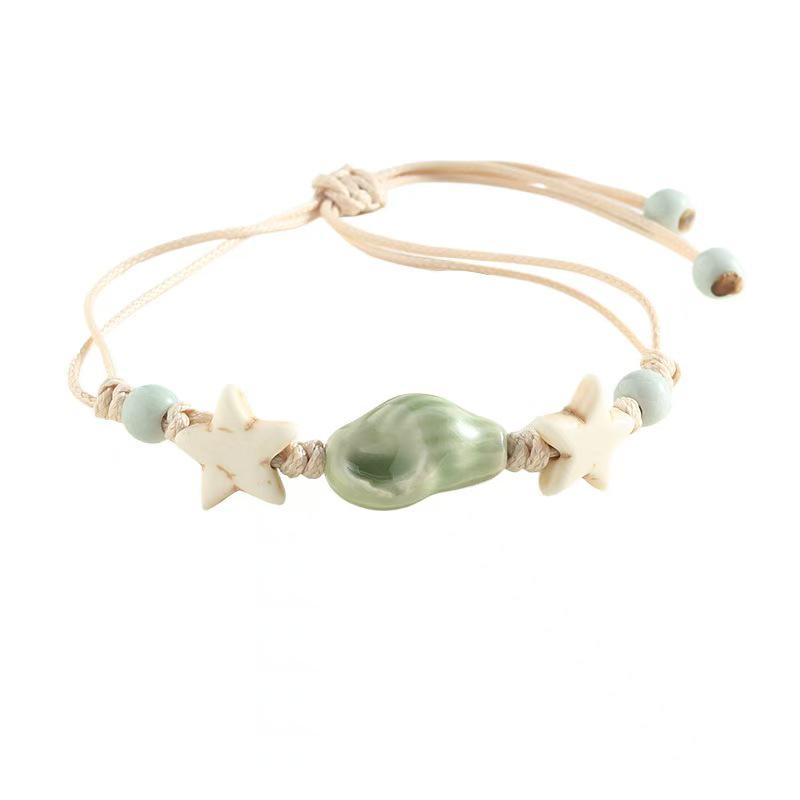 European High-End Seashell & Starfish Beaded Women's Ocean Style Bracelet