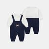 Trendy Infant Romper: Boys' & Girls' Long-Sleeve Two-Piece Jumpsuit