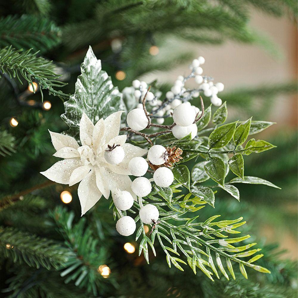 Plastic Simulation Pine Cone Branches Handmade Fake Plant Artificial C  Merry Christmas Decoration