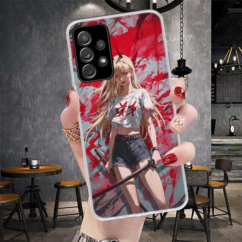 C-Chainsaw Mans Power Soft Phone Case For Samsung Galaxy A13 A14 A15 A16 A17 A53 A54 A55 A56 A57 A33 A34 A35 A36 A37 A23 A24 A25