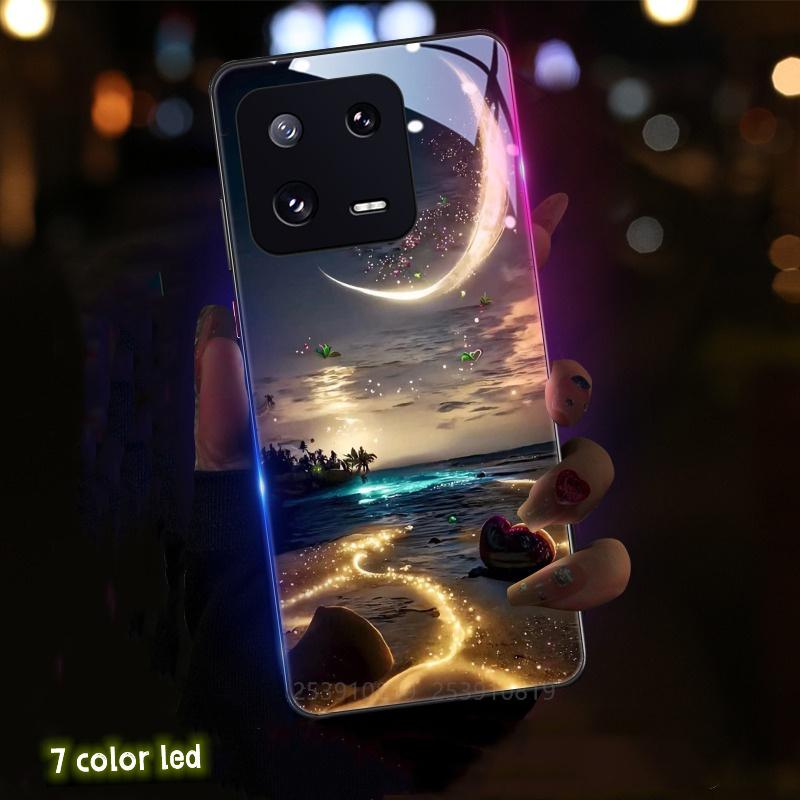 

Luminous Back Covers For OPPO Find X 9 Pro x9Pro 5G Landscape LED Selfie Light Phone Case Glass Capa OPPO Find X 5 pro