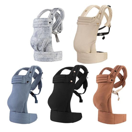 Baby Carrier with Waist Stool Linen-Cotton Blend Feeding Chair Strap 7-45lbs Adjustable Front And Back Carry Stroller Basket Accessories