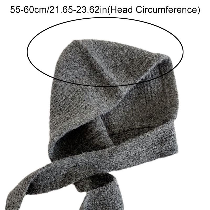 1Pc Wool Warm Knitted Winter Ear Protection Retro Cotton Blends Balaclava Hat Scarf