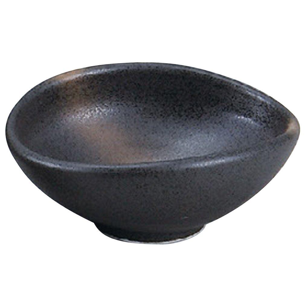 Yamashita Craft Black Iga Large 24 x 20 x 9 Egg-Shaped Bowl, cm, 58238-308