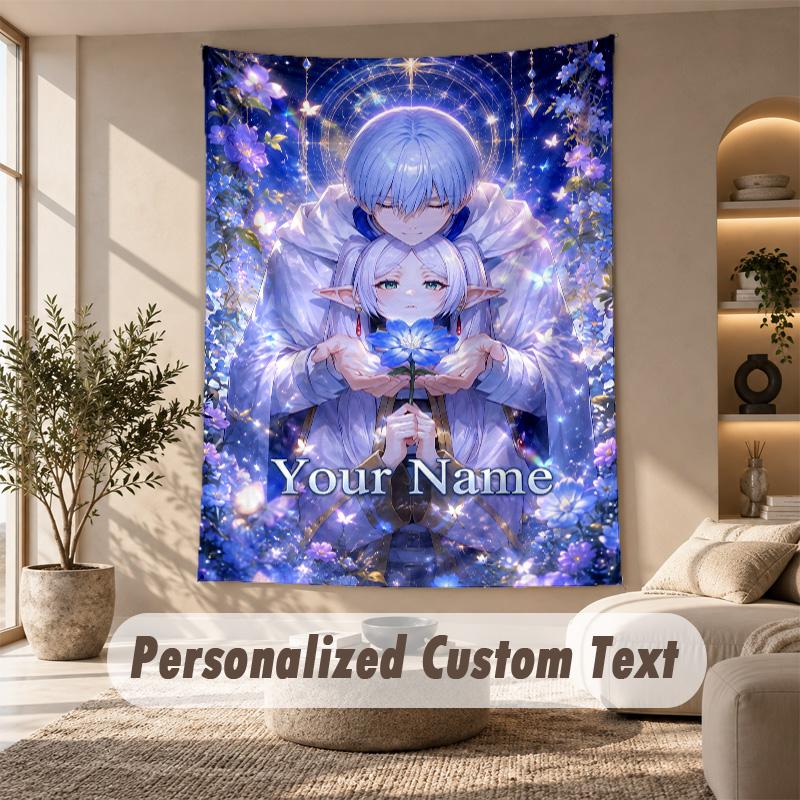 Tapestry Custom Name Text, Wall Hanging Tapestry Home Room DecorFrieren Beyond Journey's End