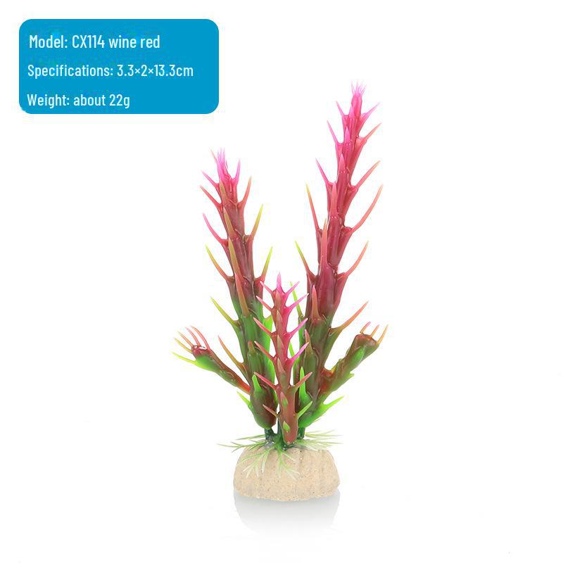 CX Series Large Aquarium Decoration: Simulated Cactus and Water Plant Fake Flower.