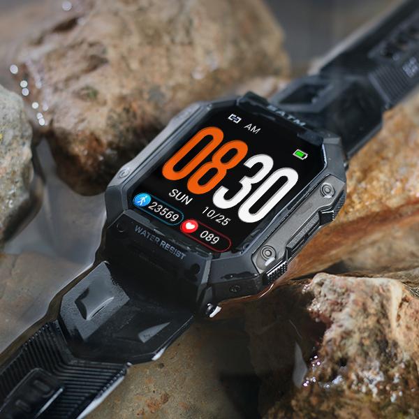 Rainbuvvy PG333 Smart Watch 1,92-Zoll-Touchscreen Bluetooth-Anruf Herzfrequenz Schlafüberwachung Schrittzähler Outdoor-Sportuhr