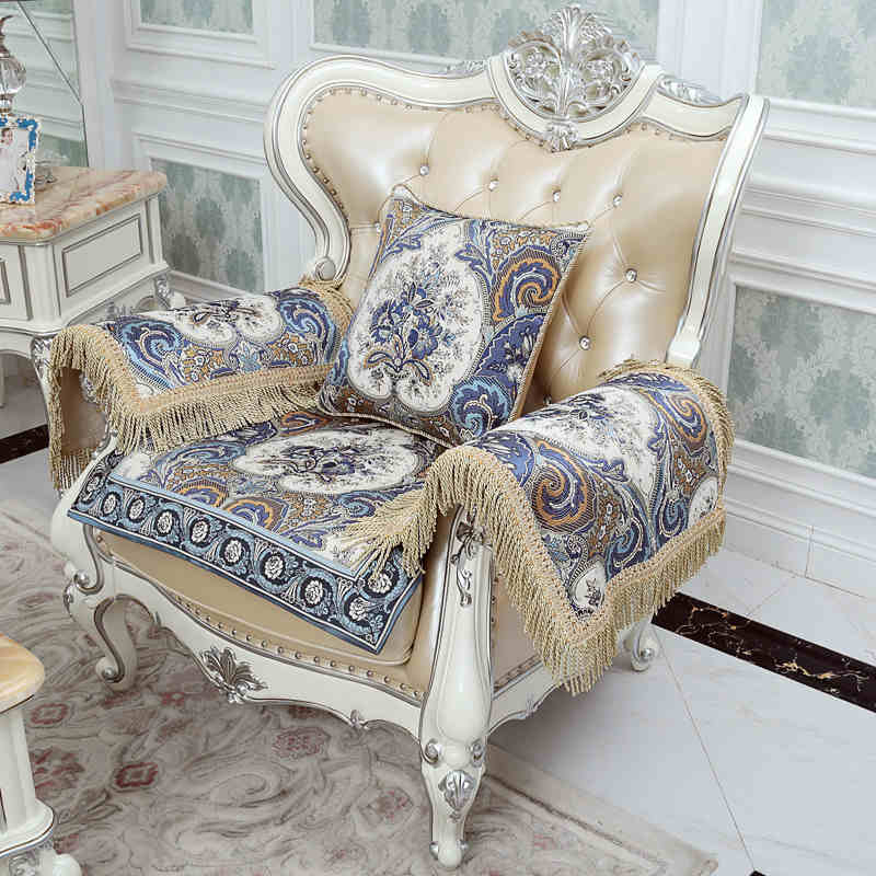 Potah na pohovku v americkém stylu Protiskluzový Špičkový žinylkový materiál Celoroční Univerzální Polštář na pohovku Domácí dekorace Ochranný potah na pohovku