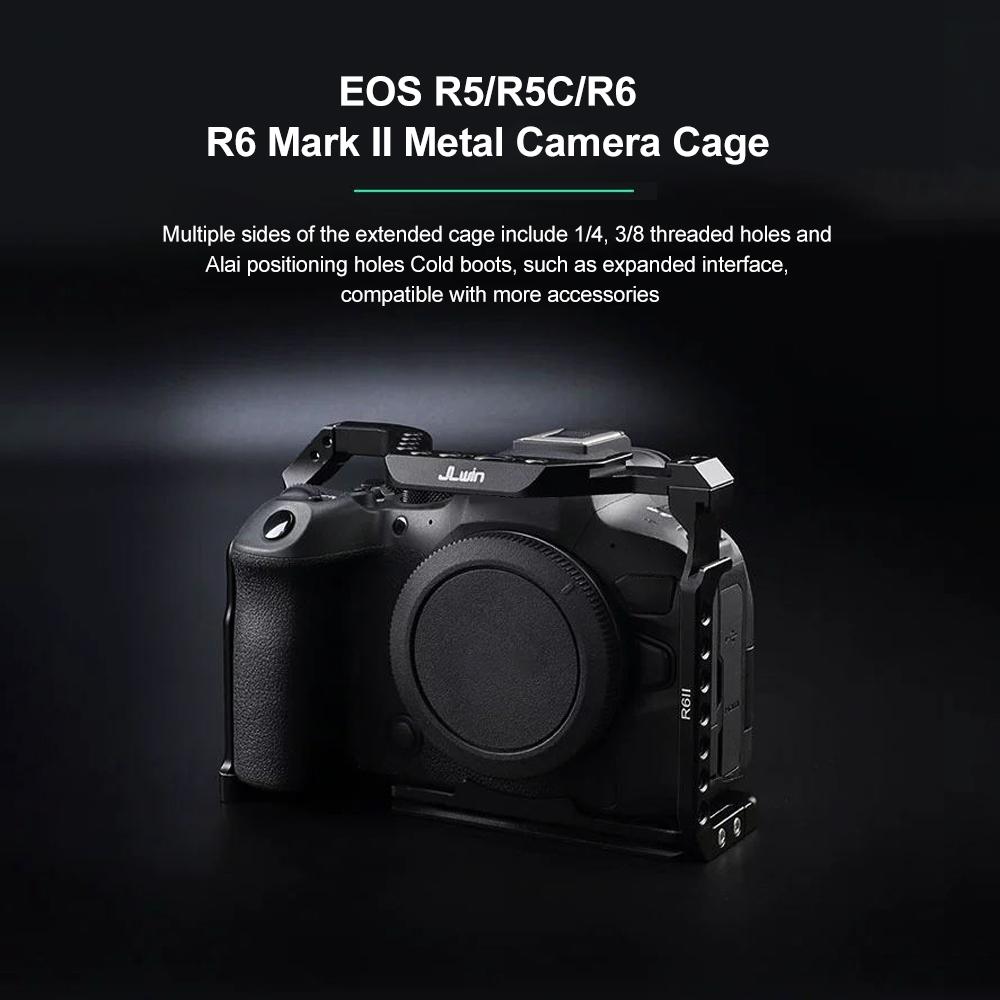 JLwin schützender Kamerakäfig aus Aluminiumlegierung mit Schnellwechselplatte, zahlreiche Kaltschuhhalterungen