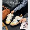 Sapatos retrô de estrela suja femininos 2025 outono nova moda leve sola plana velho polonês versátil sapatos casuais