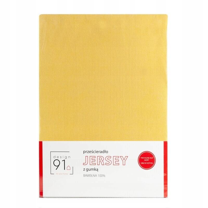 Jersey Fitted Sheet 140X200+30 Mustard 1 Pc