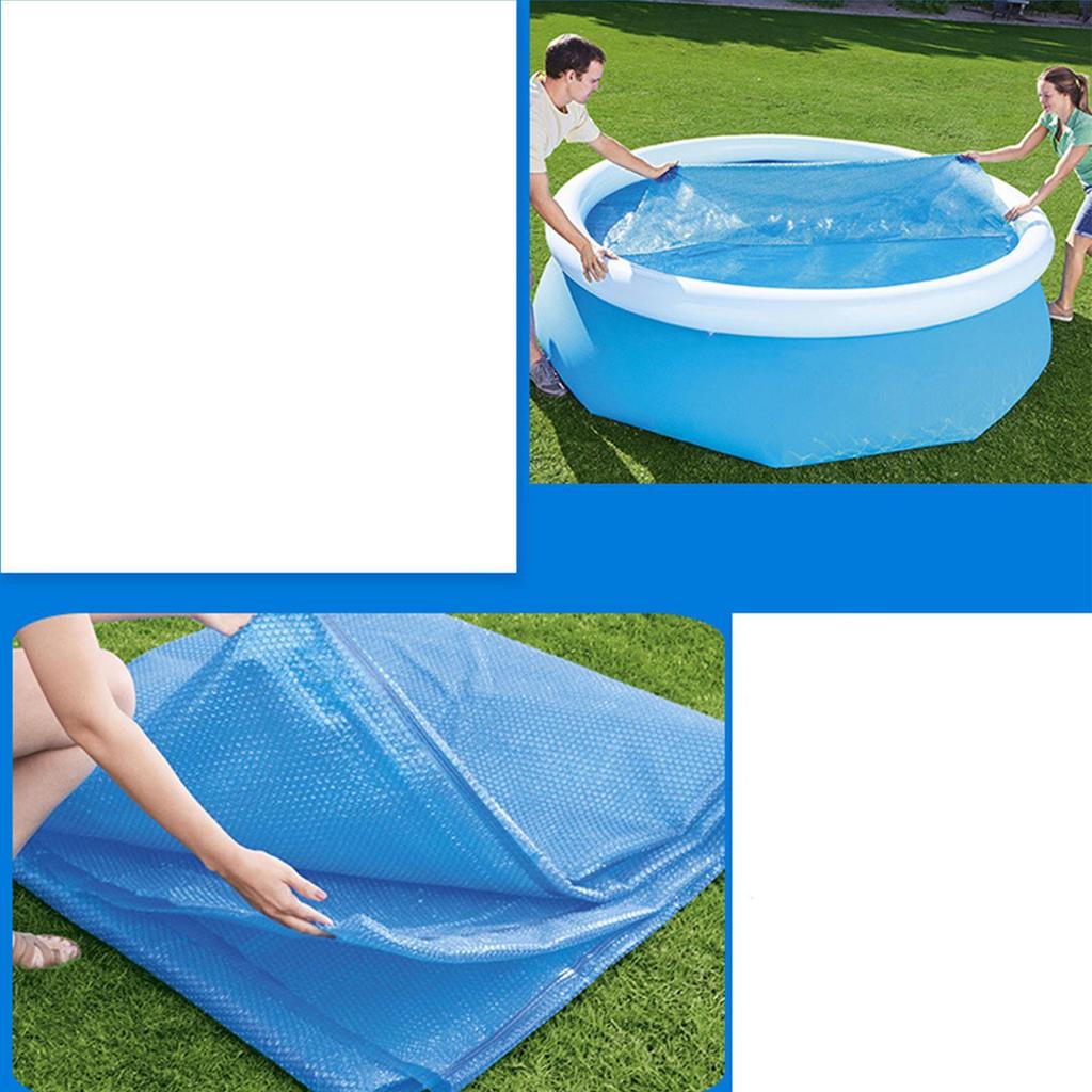 6/8FT Pool Solar Cover Thermal Swimming Pool Cover Weatherproof Heavy Duty Thermal Blanket Portable Swimming Pond Accessories