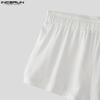 INCERUN Herren Elastischer Bund Rücken Ausgeschnitten Patchwork Homewear Mini Shorts Hosen Pyjama