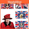Queen 70th Anniversary Elizabeth Ii Flag Union Jack Tapestry Premium Quality Polyester Material 90*150cm