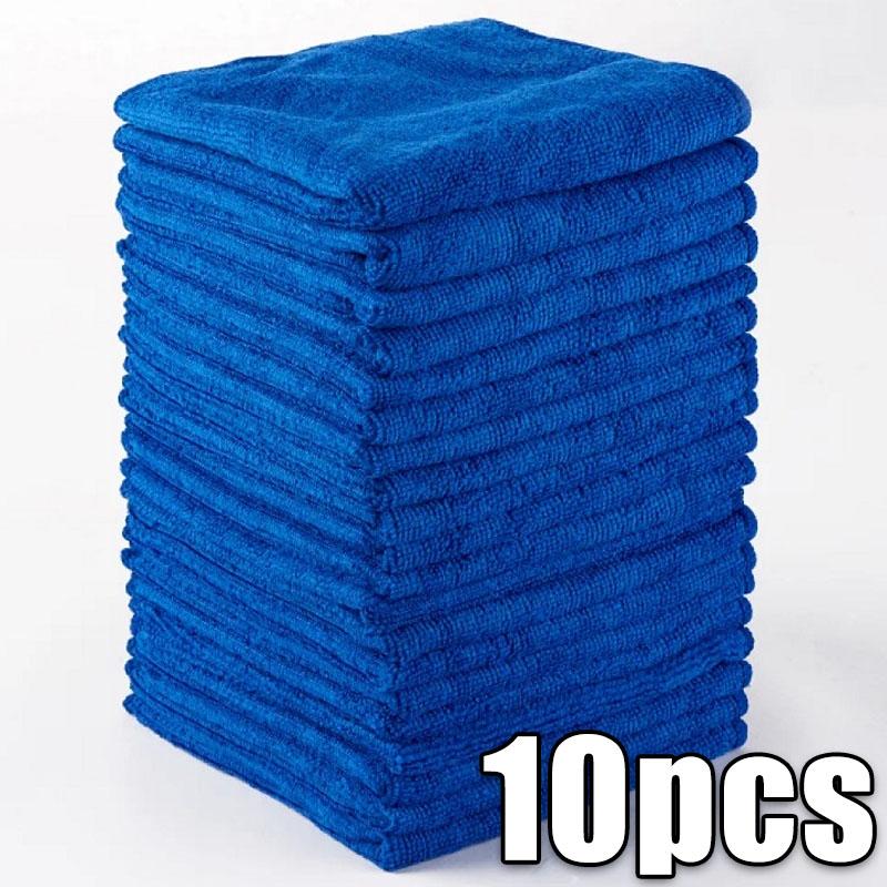 10/200PCS Microfiber Car Cleaning Towels Super Absorbent Car Drying Cloth Household Car Care Detailing Hemming Towel Duster Rags