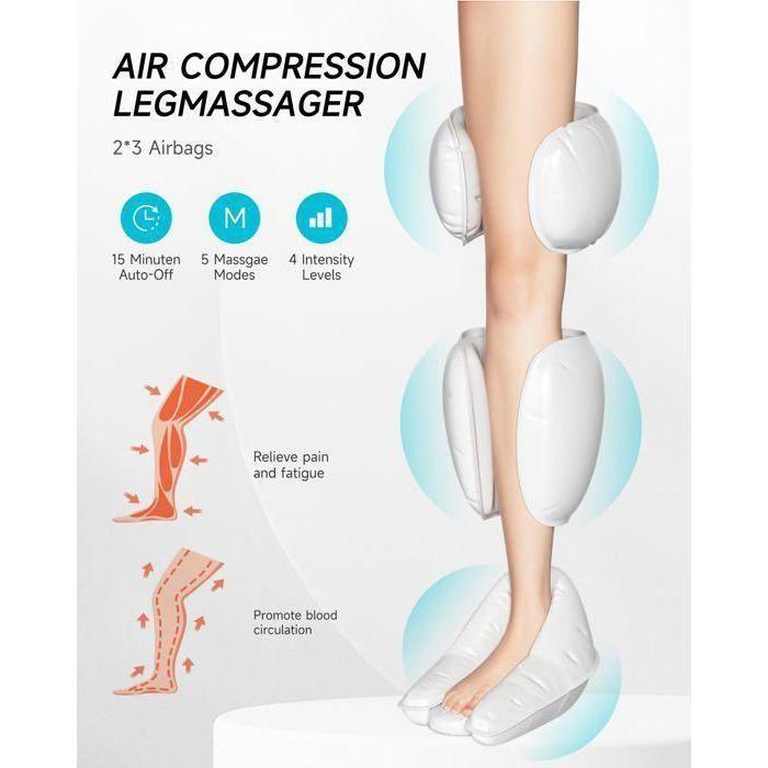 ALLJOY Leg Massager for Circulation, Gifts for Women Dad Mom, Leg Massager with Heat and Compression