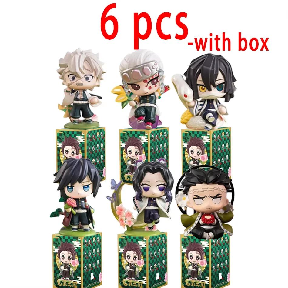 2026 NEW  Demon Slayer Blind Box Anime cartoon 6Pcs 8Pcs 12Pcs 20Pcs Sets Kimetsu No Yaiba PVC Dolls Desktop Decora
