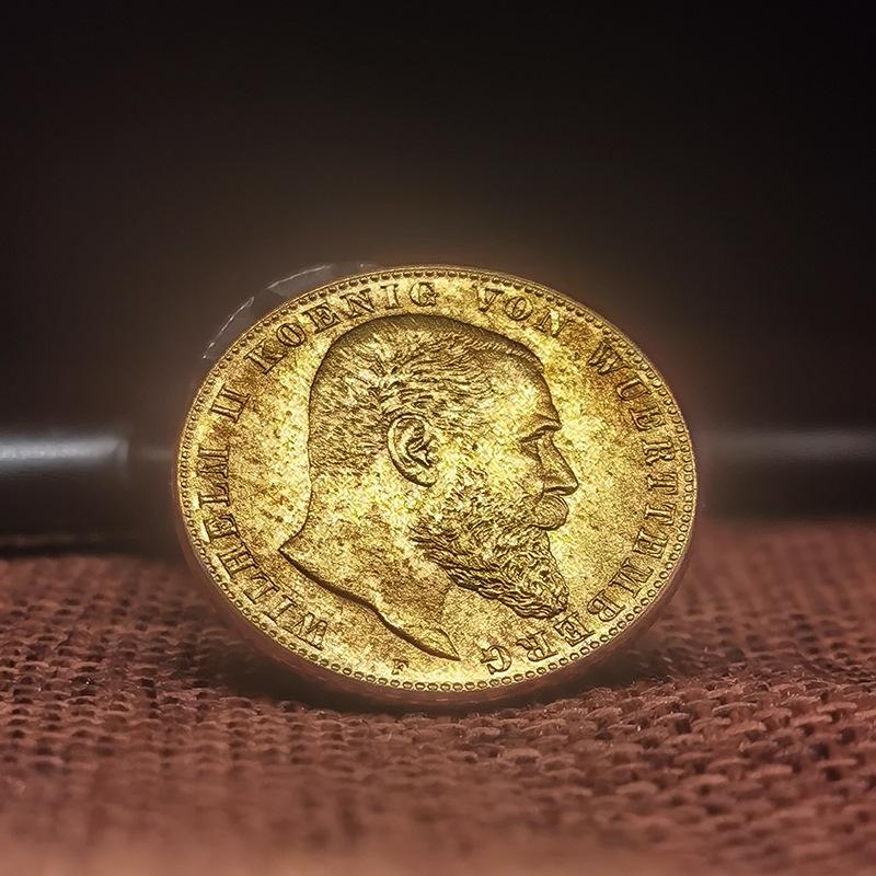 1913 Baden, Niemcy, 20 marek, moneta pozłacana, mosiądz, replika, moneta, europejska i amerykańska, rękodzieło vintage, 23mm