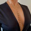 IngeSight.Z Sexy Geometric Cross Harness Bra Chest Chain for Women Simple Gold Color Bikini Chain Waist Belt Body Jewelry Party