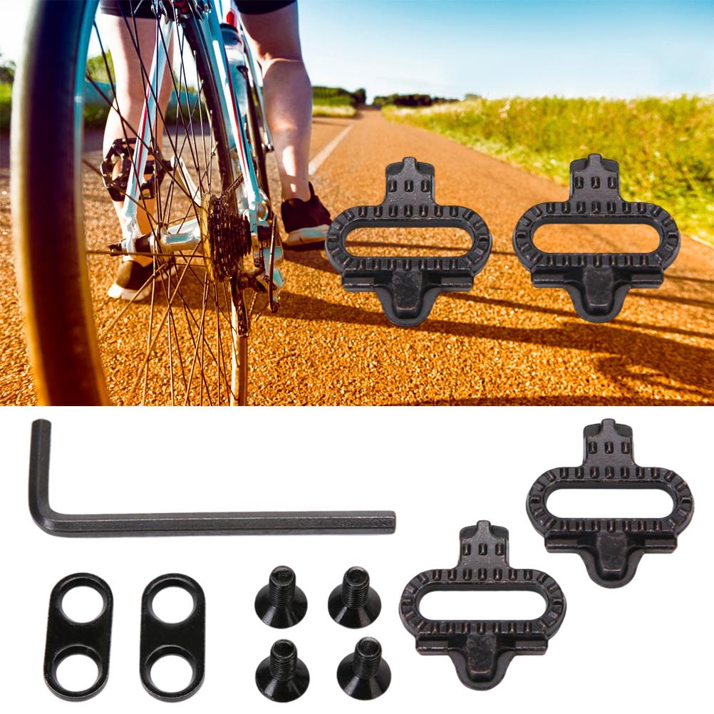 Bike Cleats Indoor Cycling Outdoor Mountain Road Bike Cleat Set for Bikes Pedals Women Men Cycle Shoes