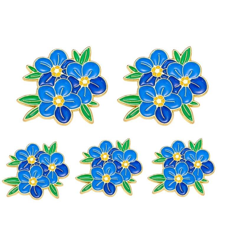 Jewelry Accessory Blue Forget-Me-Not Pin Enamel Pin Delicate Flower Pin For Gift For Friend Gifts For Her Accessories