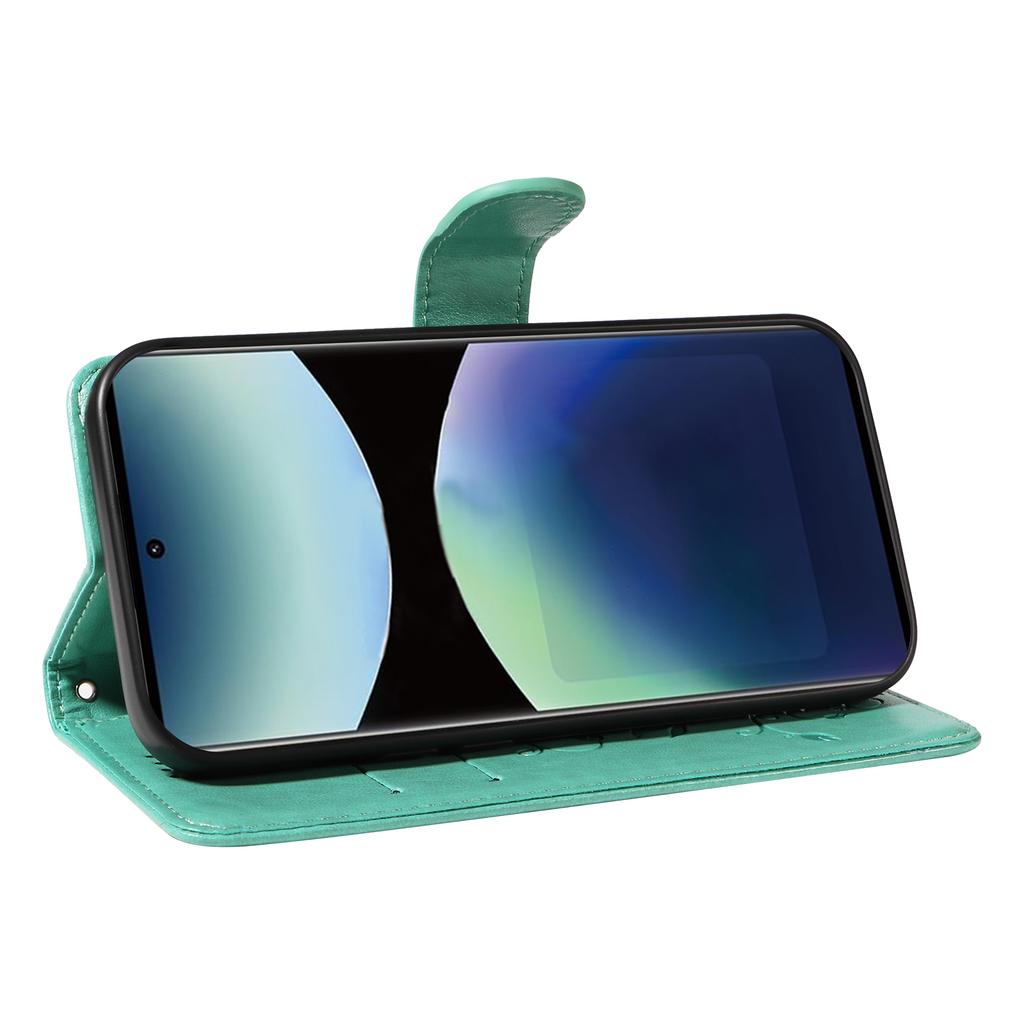 For Xiaomi Redmi Note 14 Pro 4G PU Leather Cases Flower Pattern Wallet Stand Phone Cover with Strap