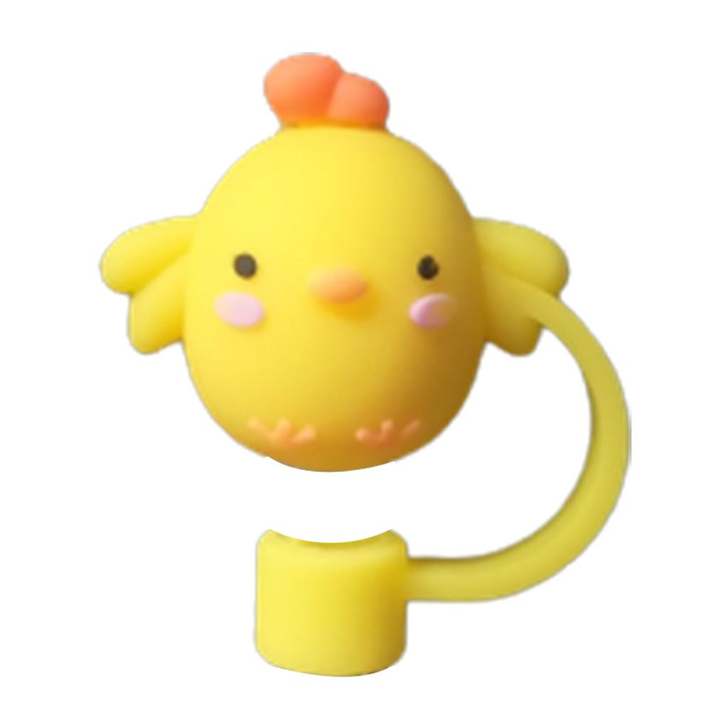 4/6/8pcs Silicone Straw Tips Cover Protection Dustproof Plugs For Straw Cap Cartoon Reusable Straw Protection Plug Accessories