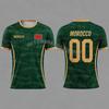 Maglietta con Stampa Bandiera Marocco Stampa 3D Traspirante Asciugatura Rapida Stile Familiare per Uomo Moda Streetwear Sportiva T-shirt Uomo