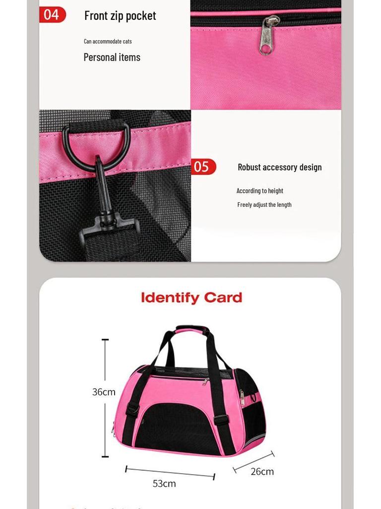 Durable Large Capacity Pet Backpack with Mesh - Portable for Cats & Small Dogs