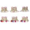 Baby Girl Sequin Number Flower Crown Headband Birthday Party Performing Headwear