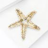 Crystals Starfish Brooch Pin For Women Versatile Fashion Jewelry Gift Party Everyday Wear