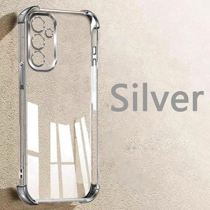

Противоударный прозрачный гальванизированный чехол для телефона для Samsung Galaxy A17 A07 A56 A36 A26 A16 A06 A55 A35 A25 A15 A54 A34 A24 A53 A33 A23 A13 A52 A51 A32 Samsung Galaxy A25 (5G) серебряный