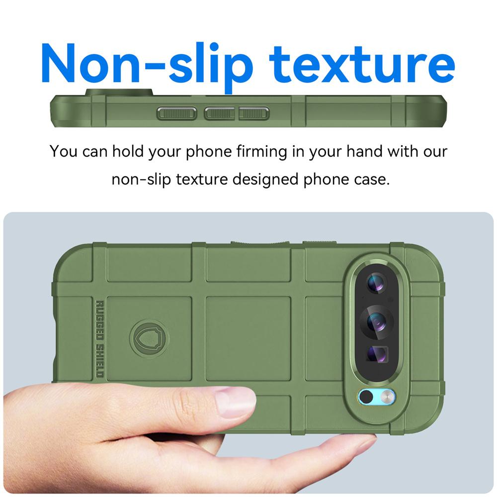 Armor Shockproof Plaid Phone Case For Google Pixel 9 8 Pro 8A 7 7A 6 6A 9Pro 8Pro Solid Color Matte Hybrid Protective Back Cover