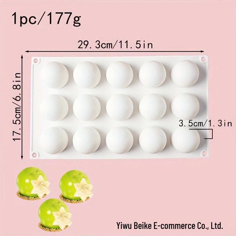 3D Round Silicone Mold for Chocolate, Candy, and Mousse Cakes