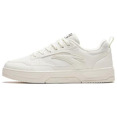 Slip-Resistant Low-Top Skateboard Shoes Women's White Sneakers 122348011-1