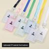 Double-Sided Transparent ID Card Holder with Lanyard for Student IDs and Bus Cards
