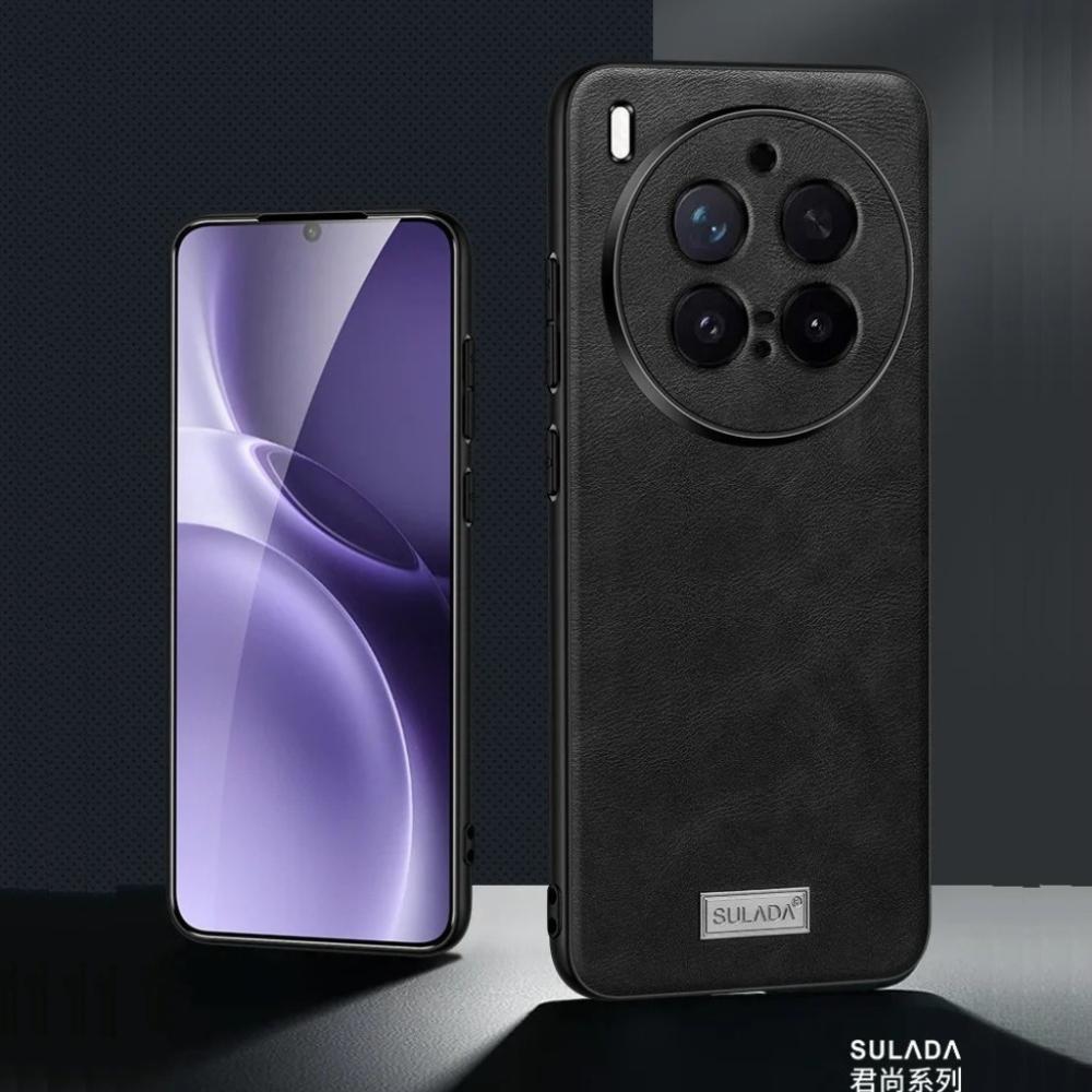Leather Phone Case for Vivo X300 Pro X200 Ultra X100 X100S Pro Camera Lens Protection Cowhide Anti-Scratch Protective Cover