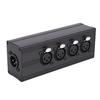 3 Pin XLR 1 Male To 4 Female Splitter Box One Input To 4 Output Parallel Connection Adapter Balanced Converter for Mixer Microphone PA System Stage
