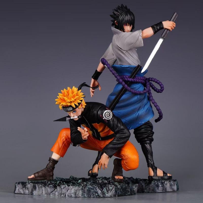 Naruto Figure MZ Naruto Sasuke Fetters Naruto Sasuke Anime Peripheral Tide Play Doll Statue Ornament Gift