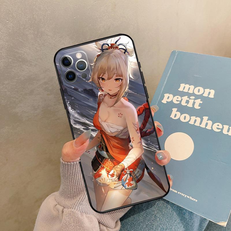 

Genshin Impact Yoimiya Case For iPhone 17 Air 15 14 13 12 11 16 Pro Max 13 mini XR 15 16 Plus 16e Back Cover Shell iPhone 16Pro MAX