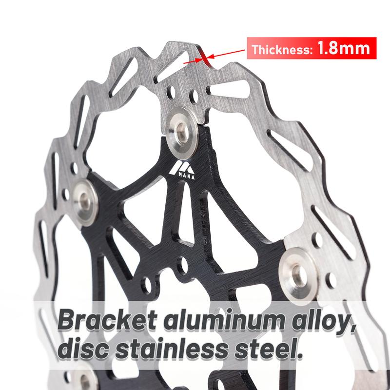 MANA 6 Bolt  Bicycle Float Disc Brake 160/180/203MM Steel Brake Edge for Heat Dissipation + Aluminum Alloy Inner Frame MTB Parts