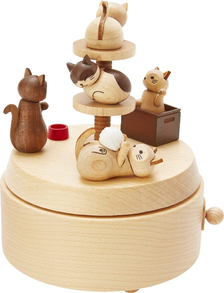 

Sanrio Wooden Music Box Cat H 9101 Beige Standard 577693