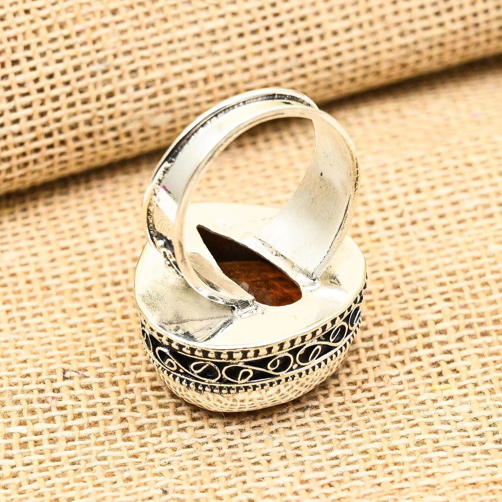 Morganite Gemstone Handmade Solid 925 Sterling Silver Ring Jewelry For Memorial Day