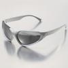 New Fashion Sunglasses Millennium Spice Girls Cyberpunk Future Technology Sense Half Frame Sunglasses Men's and Women's Sunscreen