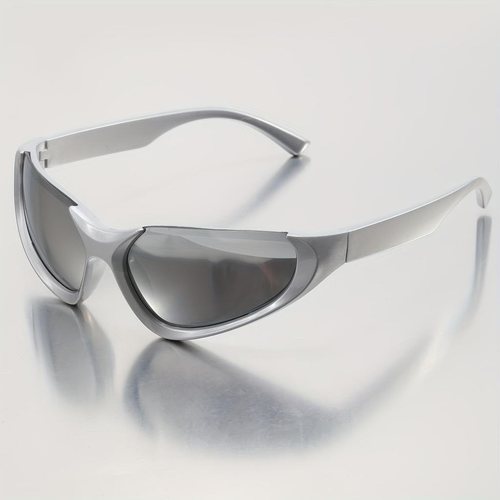 New Fashion Sunglasses Millennium Spice Girls Cyberpunk Future Technology Sense Half Frame Sunglasses Men's and Women's Sunscreen