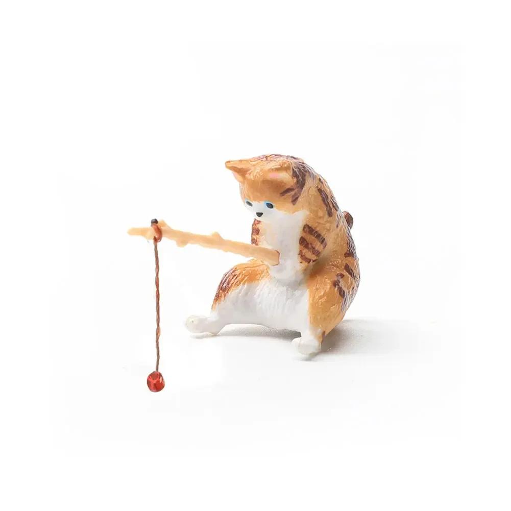 Подвесное украшение «Рыбацкая кошка» для аквариума, Декор для аквариума, Подводное украшение «Кошка ловит рыбу»