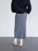 Holpeipeo Two-Line Long Skirt - Gray