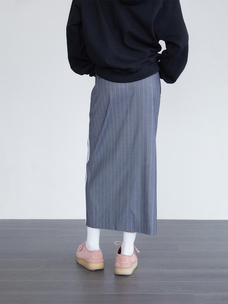 Holpeipeo Two-Line Long Skirt - Gray