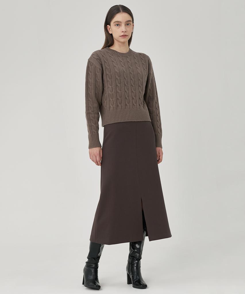 KEI CURRENT Cable Knit_Brown